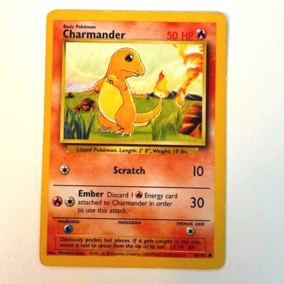 Pokemon Charmander Original Set Trading Card - Picture 1 of 2